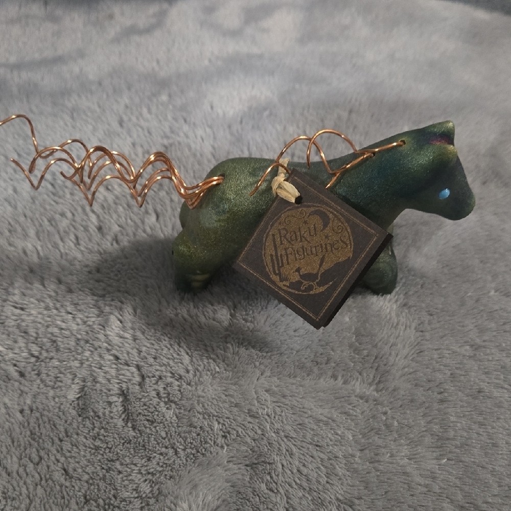 Pottery By Jeremy Diller Spirit Horse Pony Signed Copper Tail